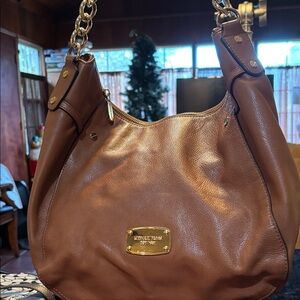 Michael Kors Tan Leather Hobo Bag